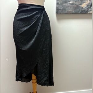 NWT Max Studio Elegant Black Wrap Skirt
